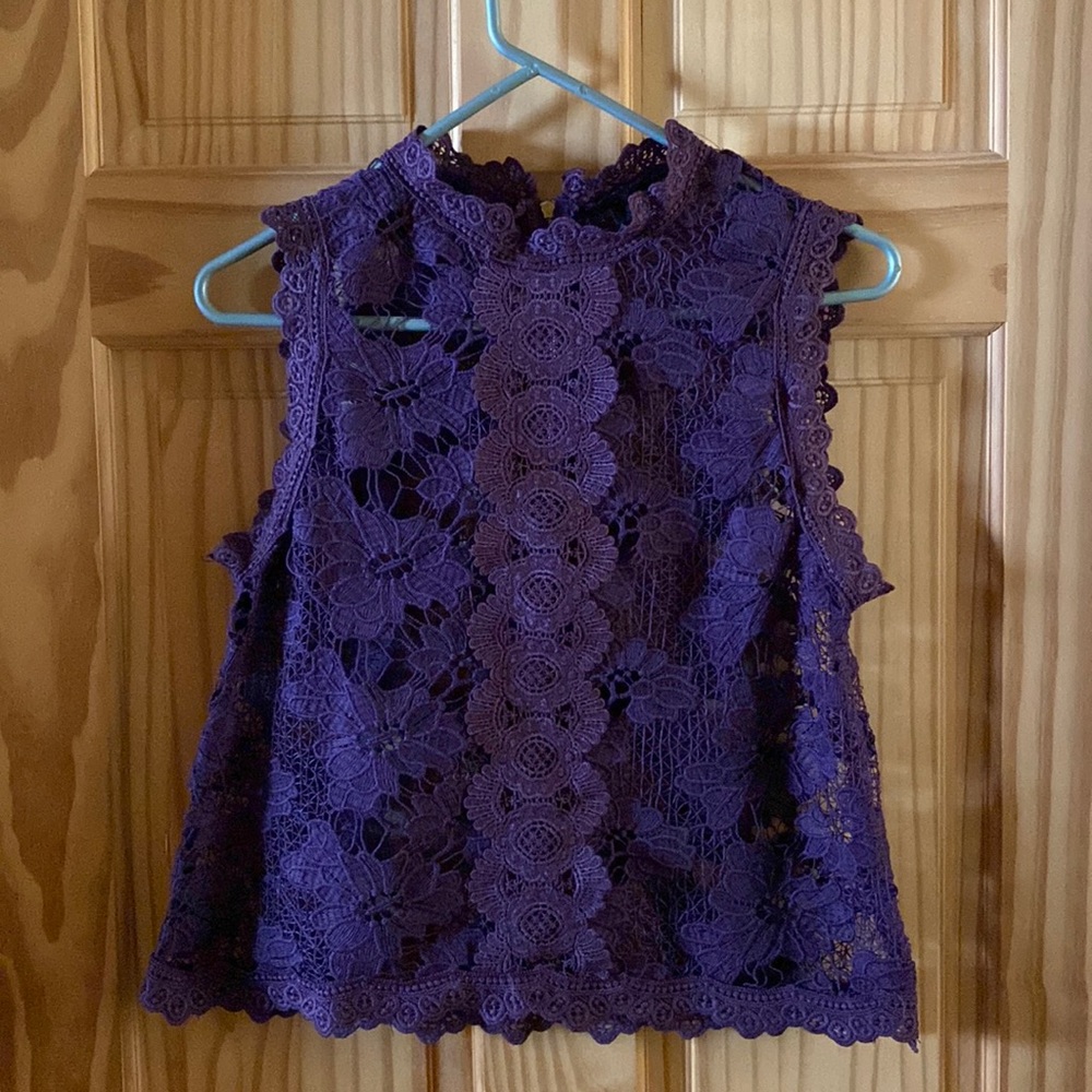 Love J purple crochet top